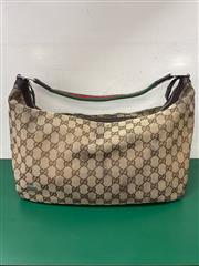 GUCCI MONOGRAM MEDIUM POP HOBO DARK BROW